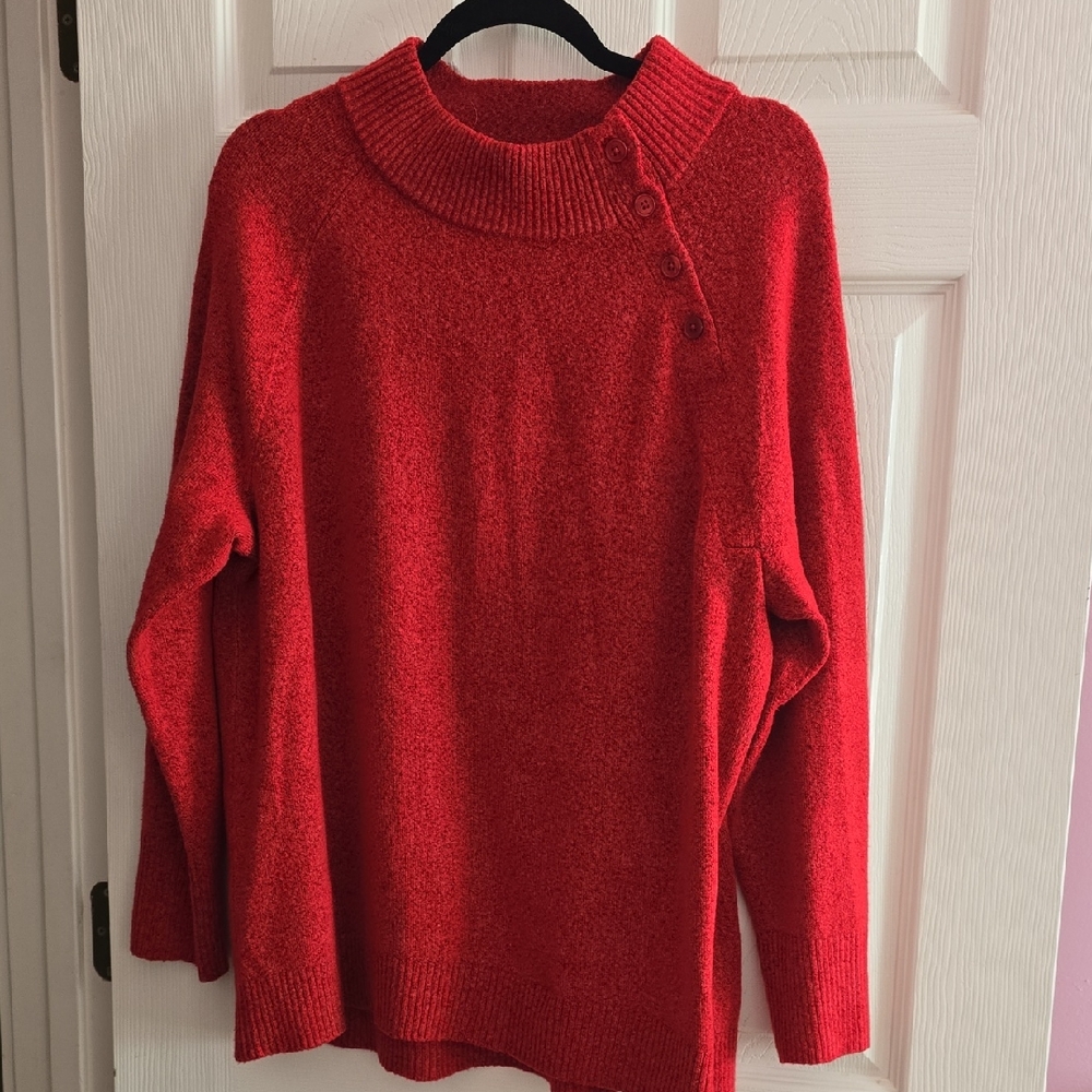 Talbots Red Cowl‎ Neck Sweater